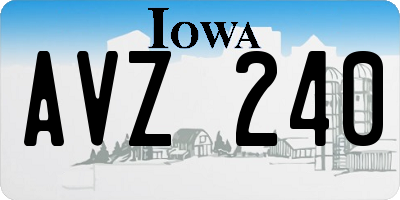 IA license plate AVZ240