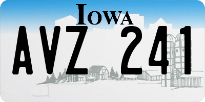 IA license plate AVZ241