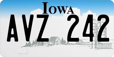IA license plate AVZ242