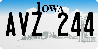 IA license plate AVZ244
