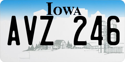 IA license plate AVZ246