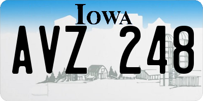 IA license plate AVZ248