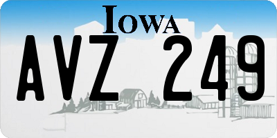 IA license plate AVZ249