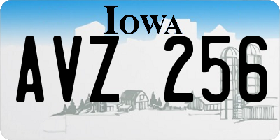 IA license plate AVZ256