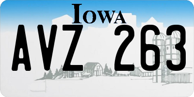 IA license plate AVZ263