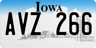 IA license plate AVZ266
