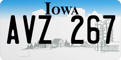 IA license plate AVZ267