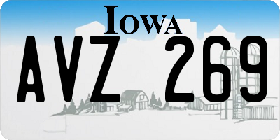 IA license plate AVZ269