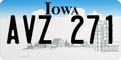 IA license plate AVZ271