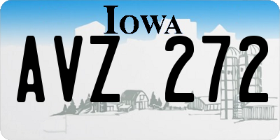 IA license plate AVZ272