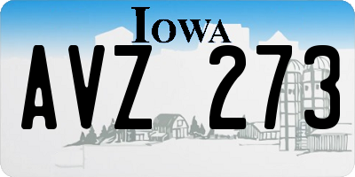 IA license plate AVZ273