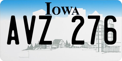 IA license plate AVZ276
