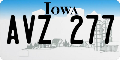 IA license plate AVZ277