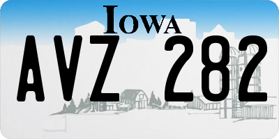 IA license plate AVZ282