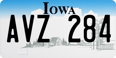 IA license plate AVZ284