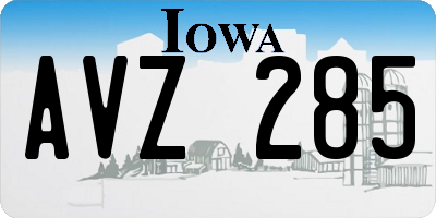 IA license plate AVZ285