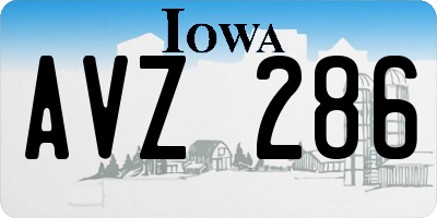 IA license plate AVZ286