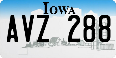 IA license plate AVZ288