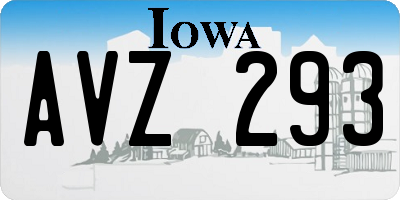 IA license plate AVZ293