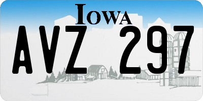 IA license plate AVZ297