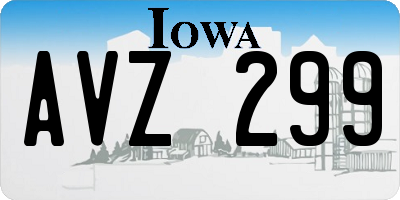 IA license plate AVZ299