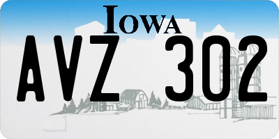 IA license plate AVZ302