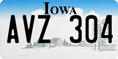 IA license plate AVZ304