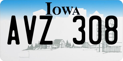 IA license plate AVZ308