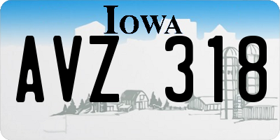 IA license plate AVZ318
