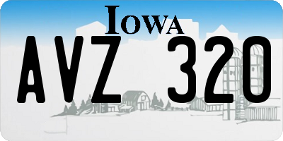 IA license plate AVZ320
