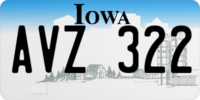 IA license plate AVZ322
