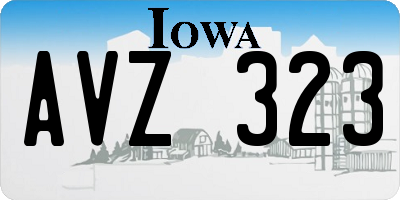 IA license plate AVZ323