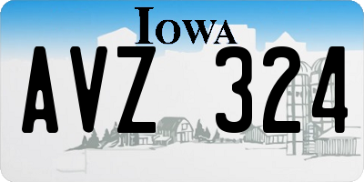 IA license plate AVZ324