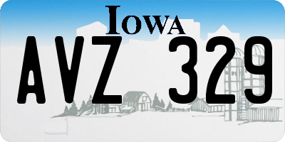 IA license plate AVZ329