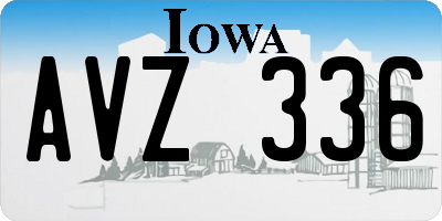 IA license plate AVZ336