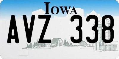 IA license plate AVZ338