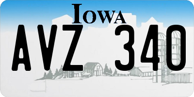 IA license plate AVZ340