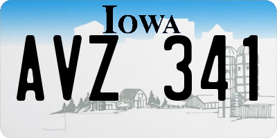 IA license plate AVZ341