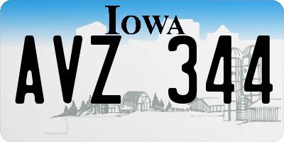IA license plate AVZ344