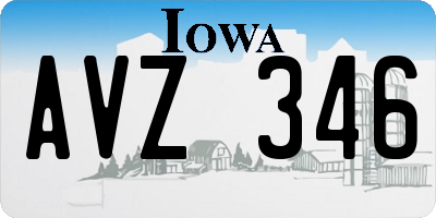 IA license plate AVZ346