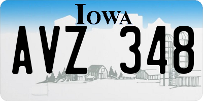IA license plate AVZ348