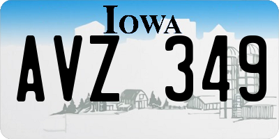 IA license plate AVZ349