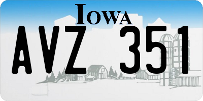 IA license plate AVZ351