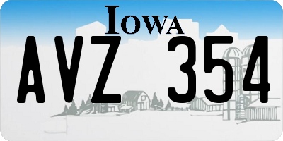 IA license plate AVZ354