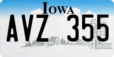 IA license plate AVZ355