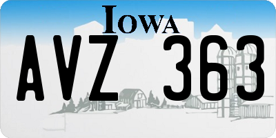 IA license plate AVZ363