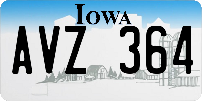 IA license plate AVZ364