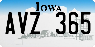 IA license plate AVZ365