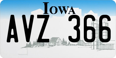 IA license plate AVZ366
