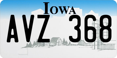 IA license plate AVZ368